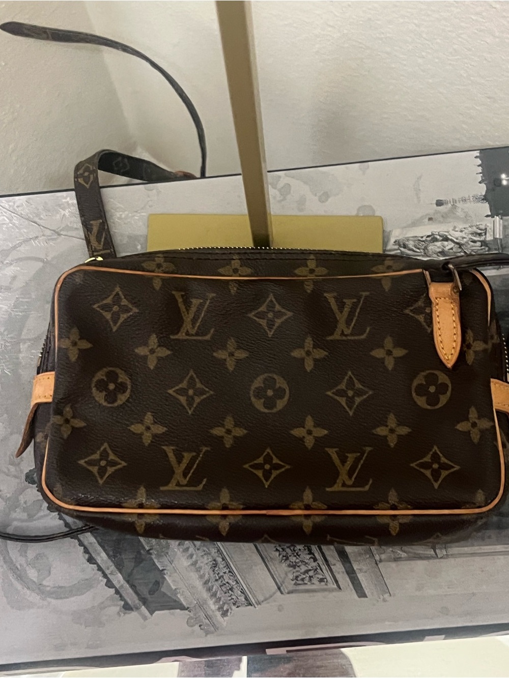Louis Vuitton Monogram Canvas Marley bag with Tan Trim